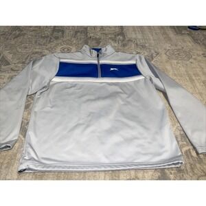 SLAZENGER Gray MENS Size Large 1/4 Zip Pullover Shirt